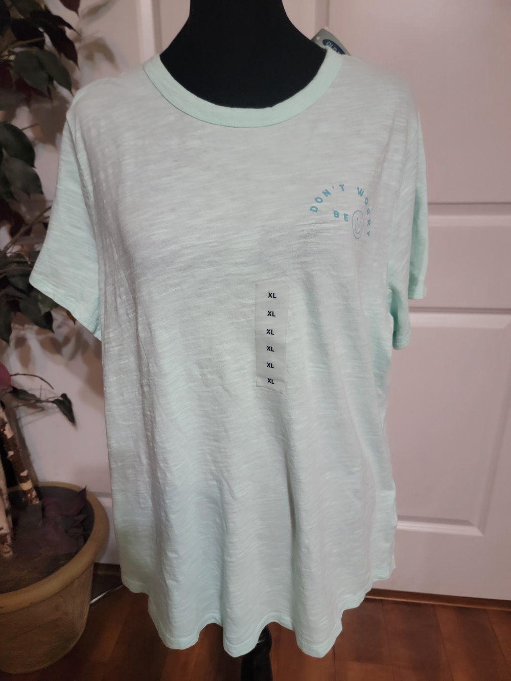 Old Navy Light Mint Short Sleeve Graphic Tee